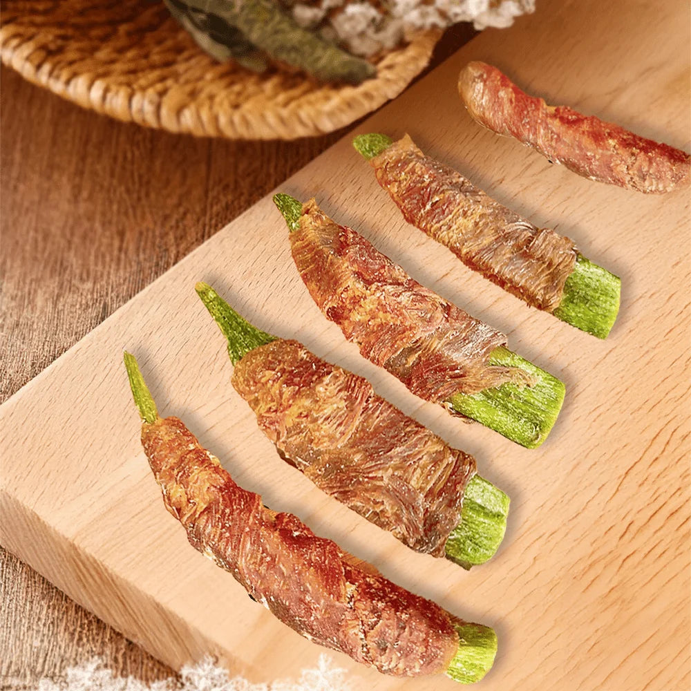 Chicken Wrapped Okra
