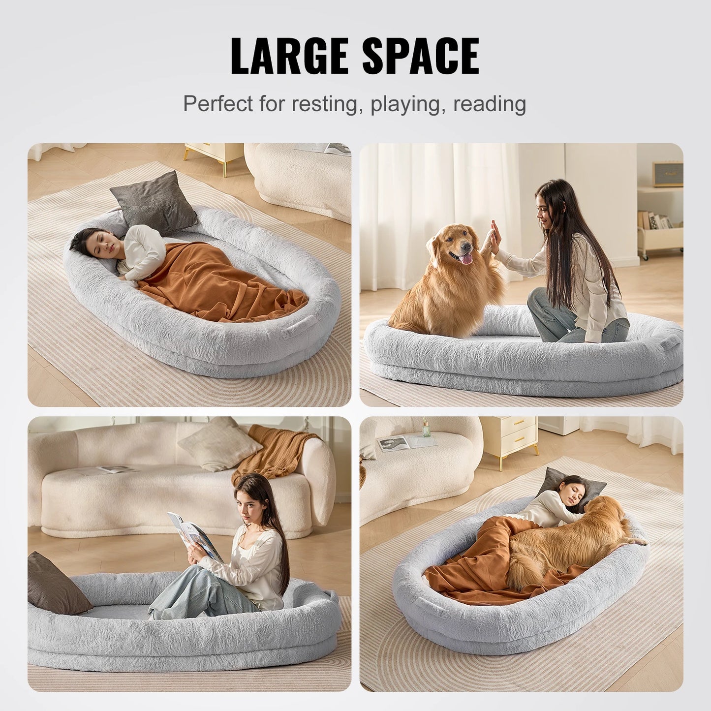 Large Dog Bed - Orthopedic Foam