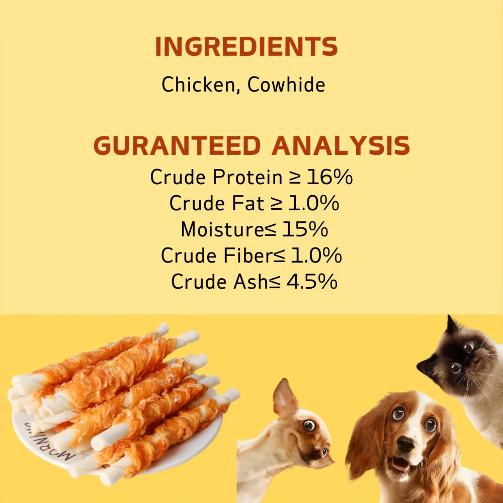 Chicken Wrapped Rawhide Sticks