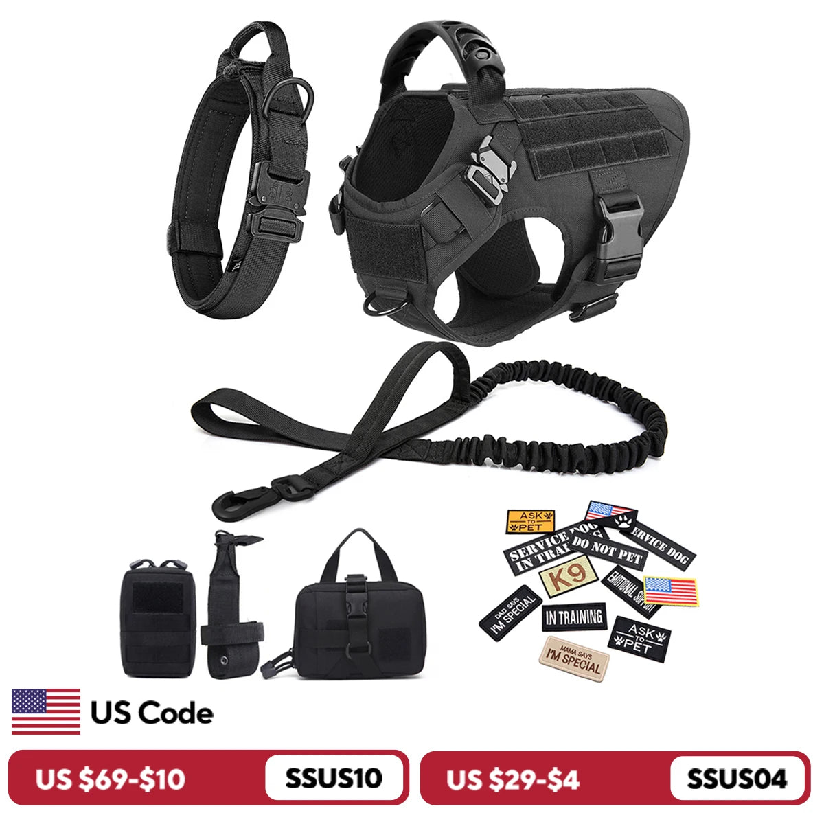 Dog Harness Collar Leash
